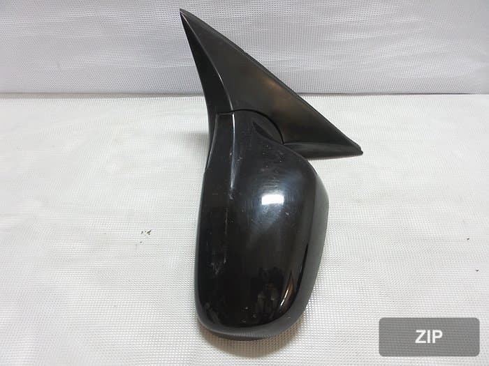 Боковое зеркало левое (водительская сторона), 7 контактов, чёрное, чёрный матовый треугольник