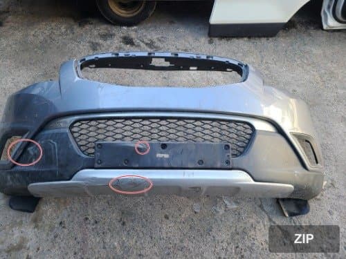 Комплект накладок переднего бампера Korando C 11-13 (7871134000+7871234000+7873334000)