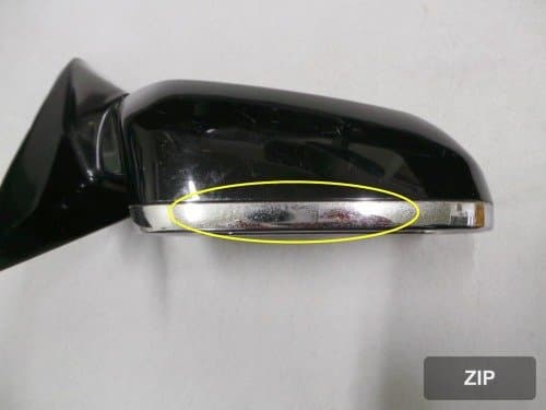 Боковое зеркало правое 11pin электроскладывающееся IMS память EB Ebony Black Limousine B класс (трещина)