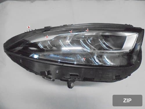 Стекло фары передней правой LED
