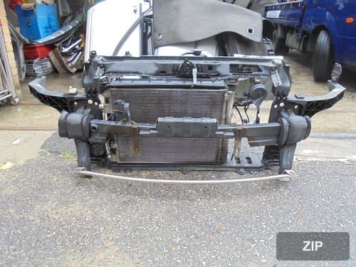 Радиаторный кронштейн в сборе с радиатором, конденсором и вентилятором Veloster (бензин, механика) 2012, переделка на рейлинги