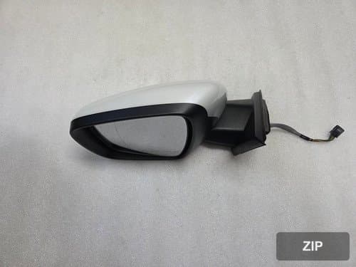 Боковое зеркало левое электрическое с подогревом и LED, 9 контактов, QXD, облачный перламутр