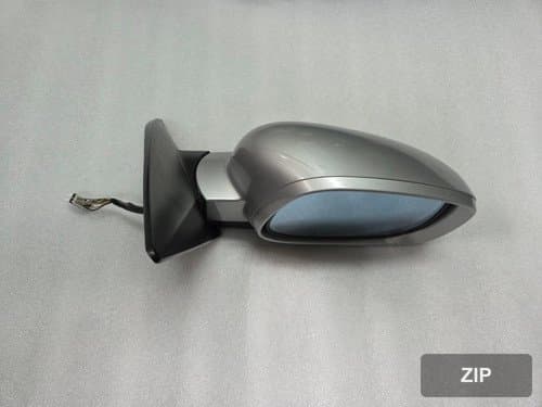 Боковое зеркало правое (10 pin) электросклад с LED подсветкой, серебристое