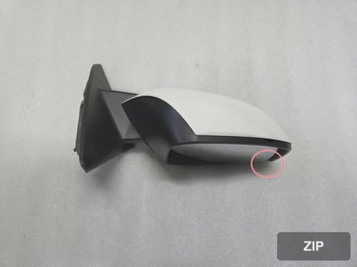 Зеркало боковое правое (12pin) электрическое складное LED IMS память BPE QXA белое